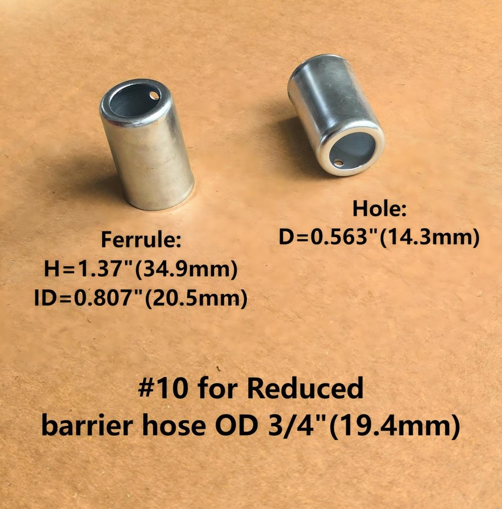 Steel A/C Beadlock Fitting Crimp Ferrules Asst #6 #8 #10 #12 Reduced & Std 32pcs