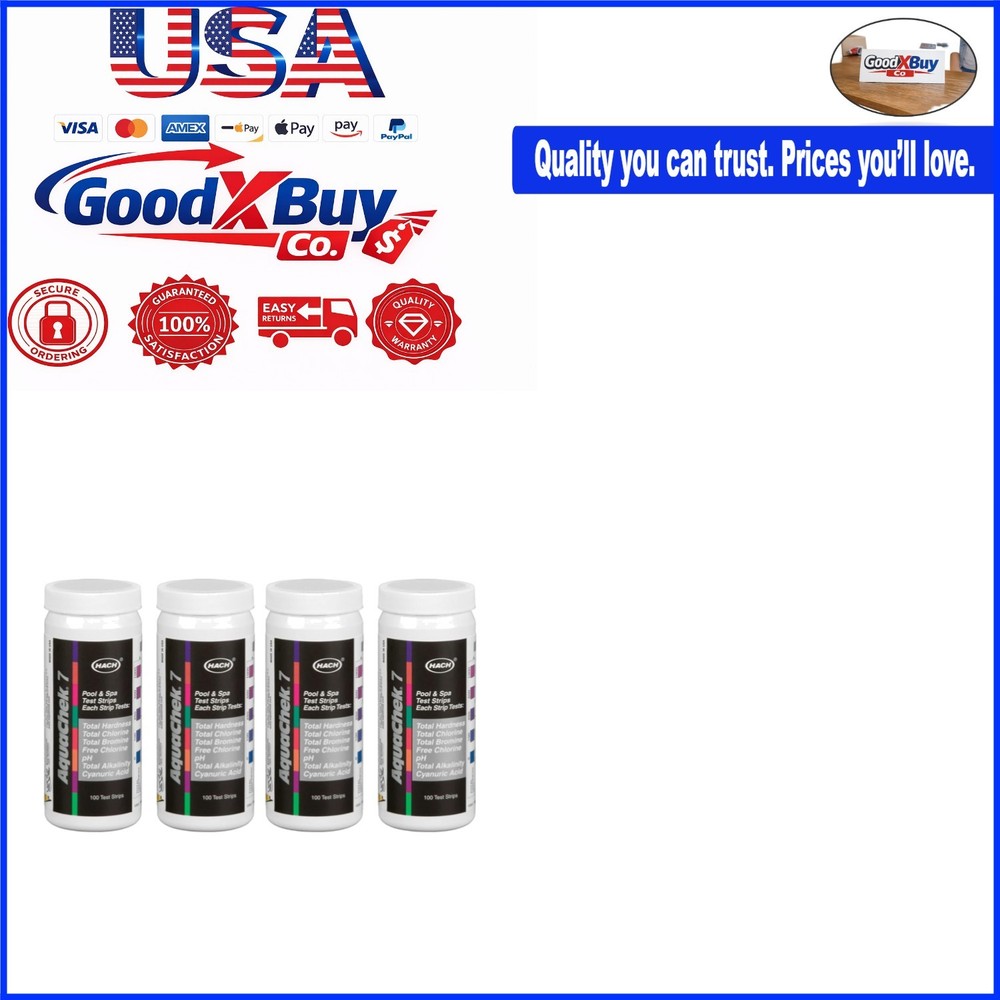 Always Fresh Pool  Strips 4-Pack, Silver 7-in-1, Quick & Accurate Testing for...