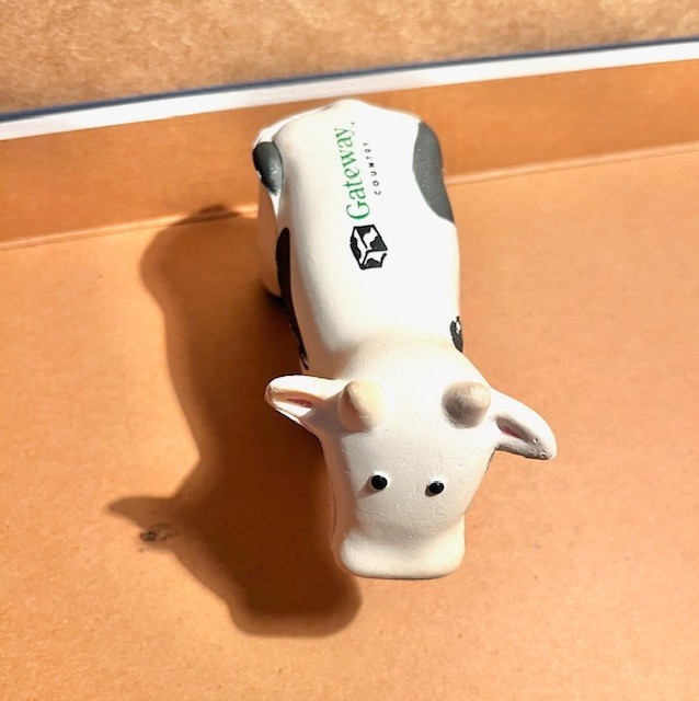 Vintage Gateway Computer Cow Shape Stress Ball