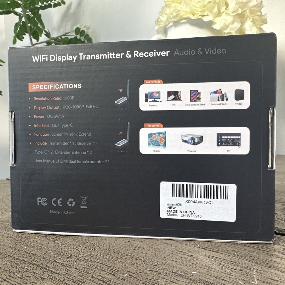 Wireless HDMI Transmitter and Receiver 492FT Long Range Wireless