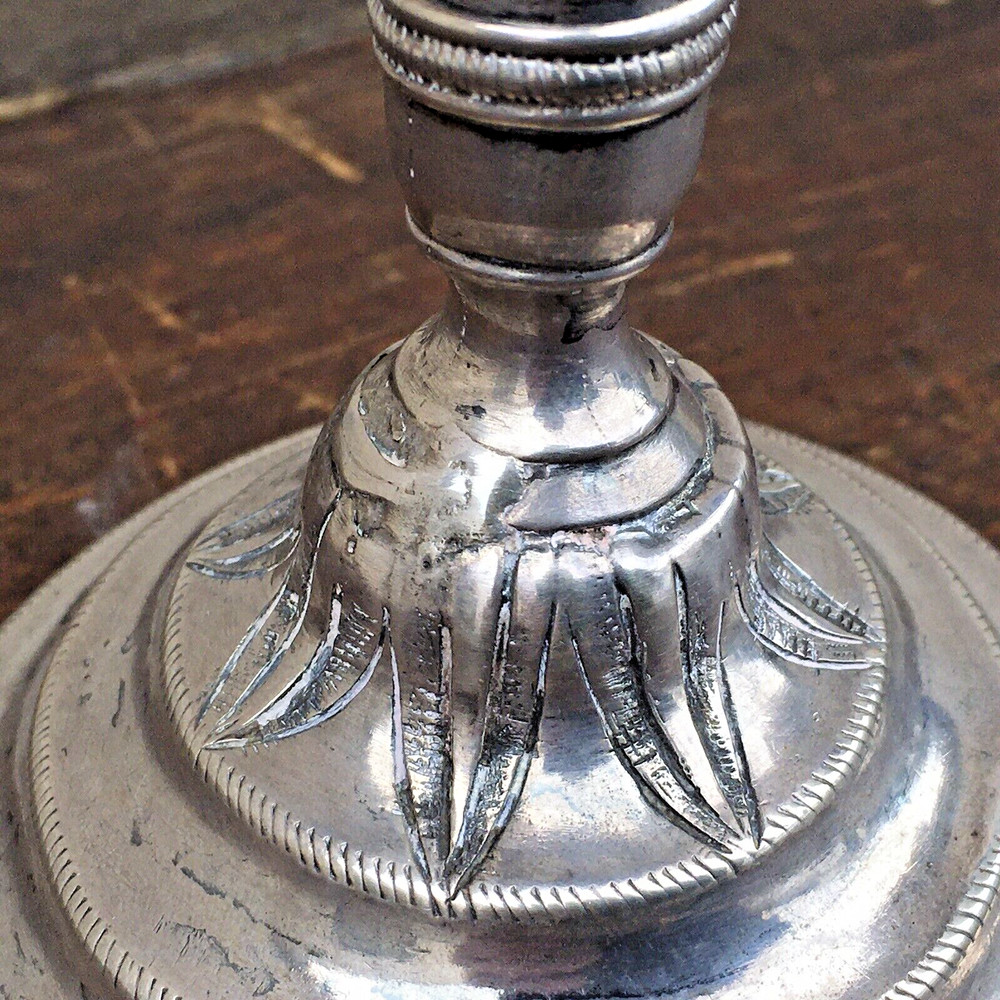 18th c. Spanish Colonial, So. American Hallmarked Silver Mate Cup & Bombilla