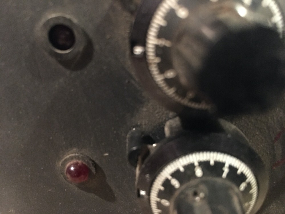 Metal box w/switch and knobs , used