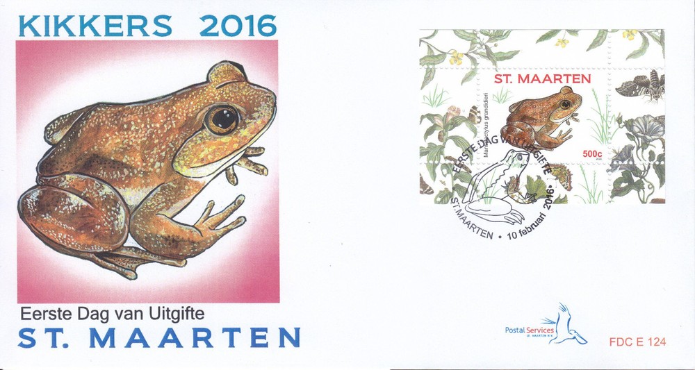 Sint Maarten Issue FDC 2016 (124) Frogs