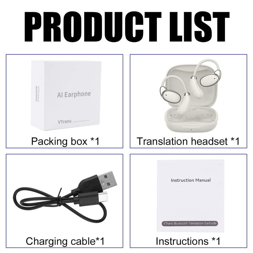 AI Language Translator Device Real-time Smart Instant Voice 200+ Languages