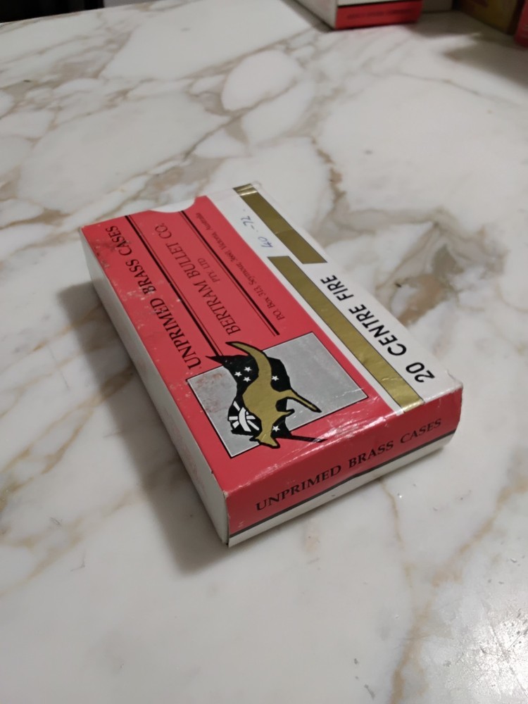 Bertram 40-72 Unprimed Brass Cases Empty Box