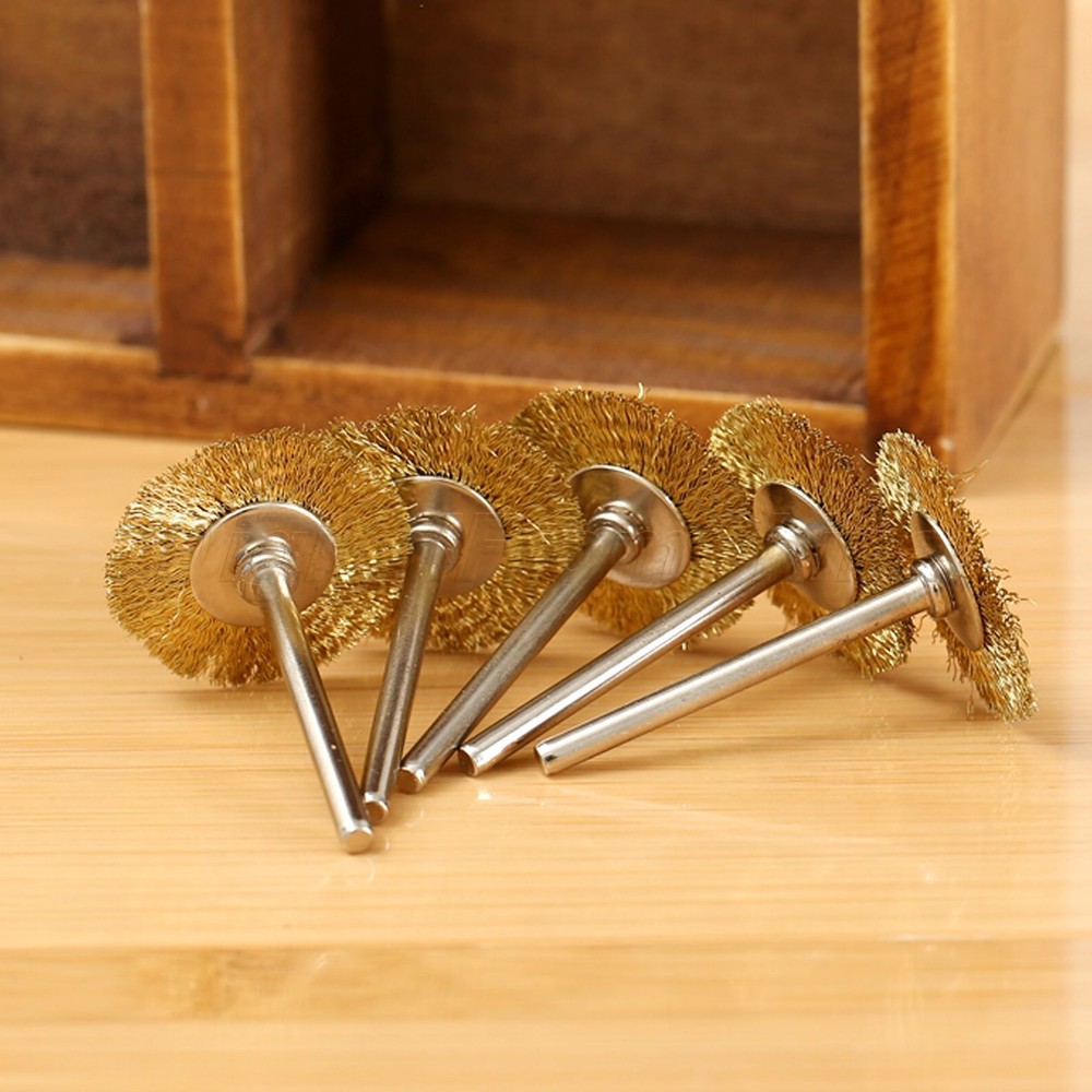20Pc Brass Wire Wheel Brushes for Rotary Power Tool Drill Rust Weld Die Grinder