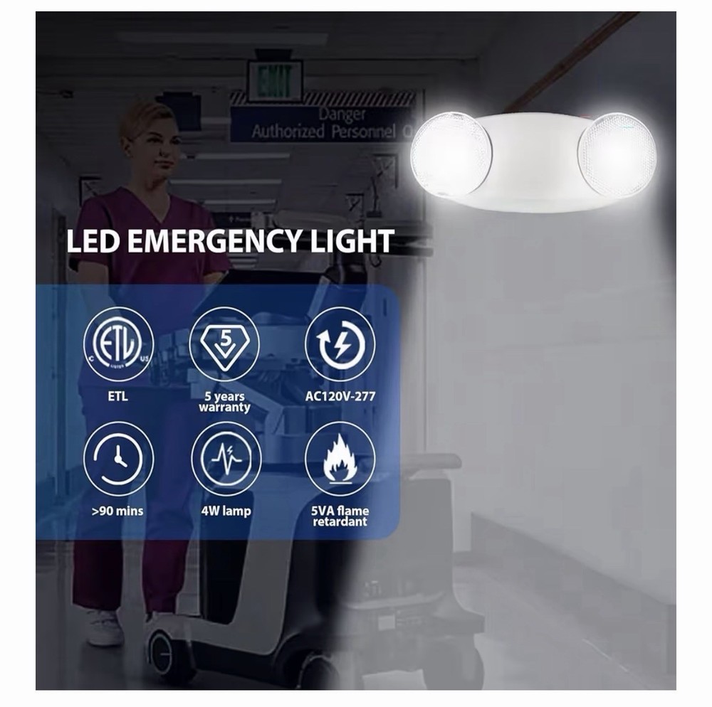 LED Emergency Lights with Battery Backup