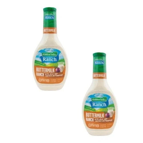(2 Pack) Hidden Valley Ranch Salad Dressing, 16 oz (Multiple Flavors Available)