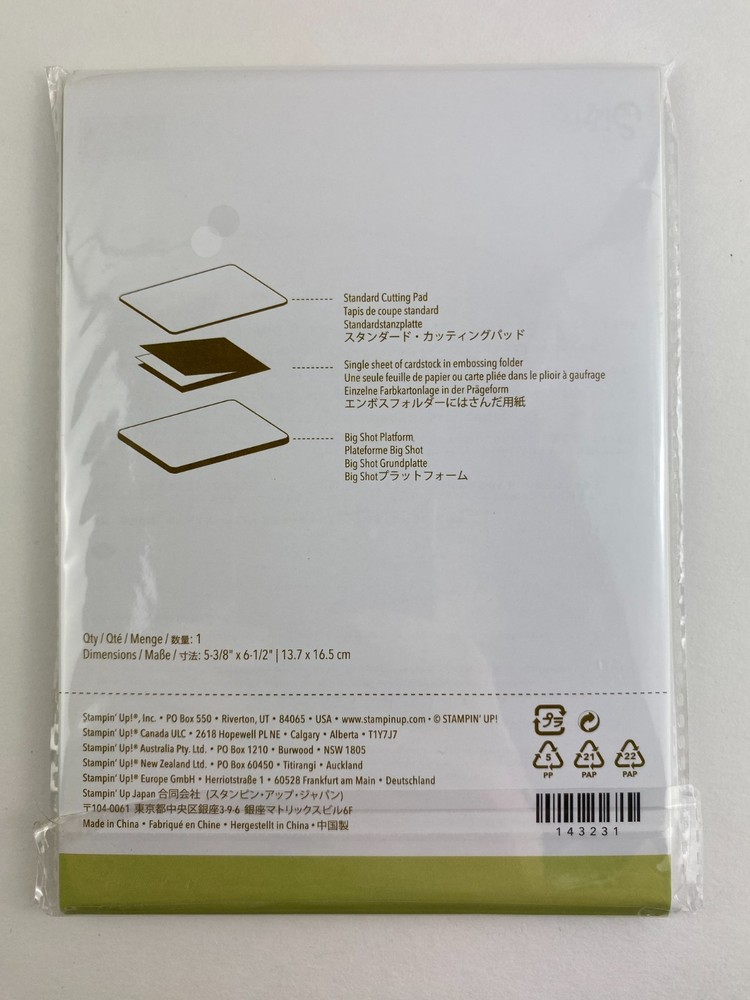 HEXAGONS DYNAMIC - Stampin Up Sizzix Big Shot Embossing Folder