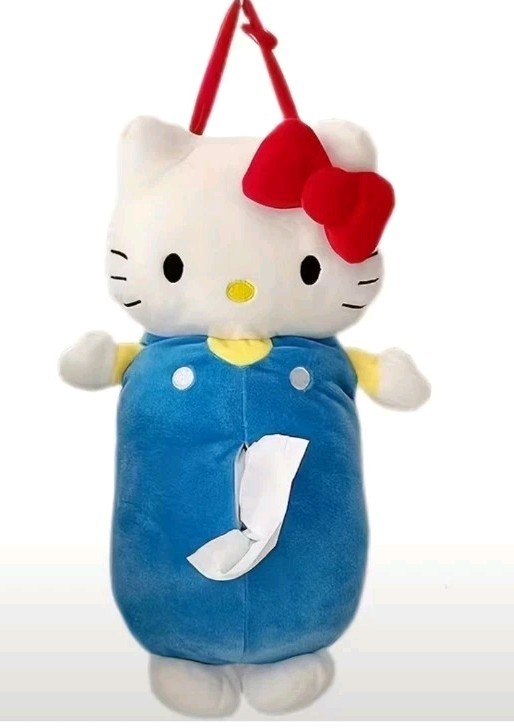 Hanging Kitty Tissue Despenser, Plush! Back load & Pull In Front ,Unisex