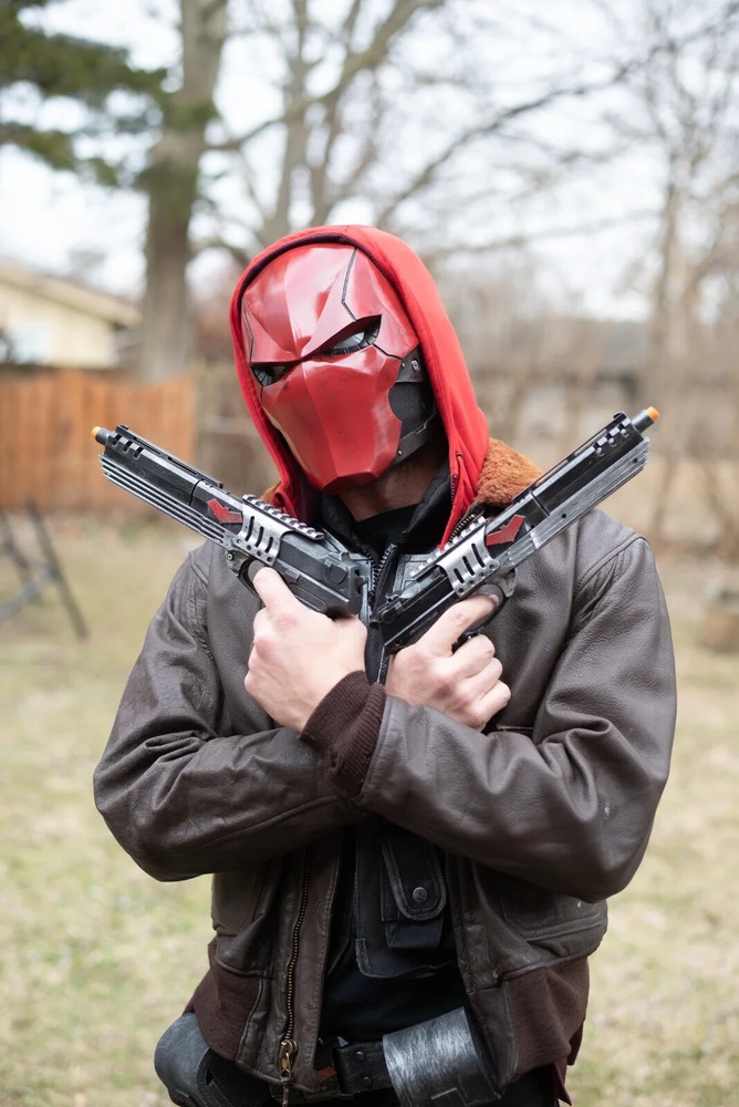 Ronin Vigilante Helmet Cosplay - Red