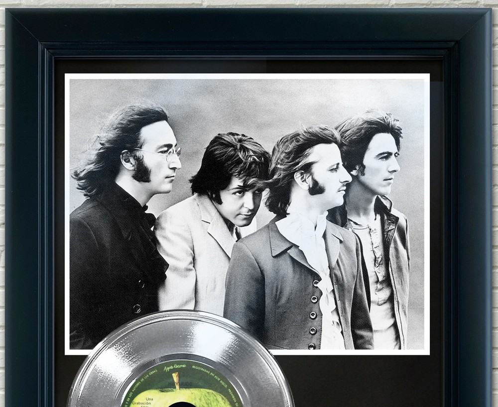 The Beatles "Hey Jude" Silver Framed Record Display
