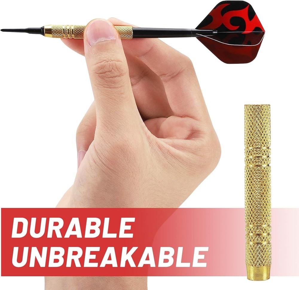 Enjoyable 12 Pcs Soft Tip Darts for Electronic Dartboards + 36 Replacement Tips