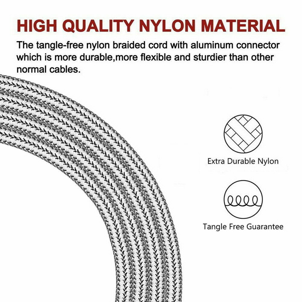 10ft MFi Certified Micro USB Charging Cable Android Samsung Fire Tablet Kindle