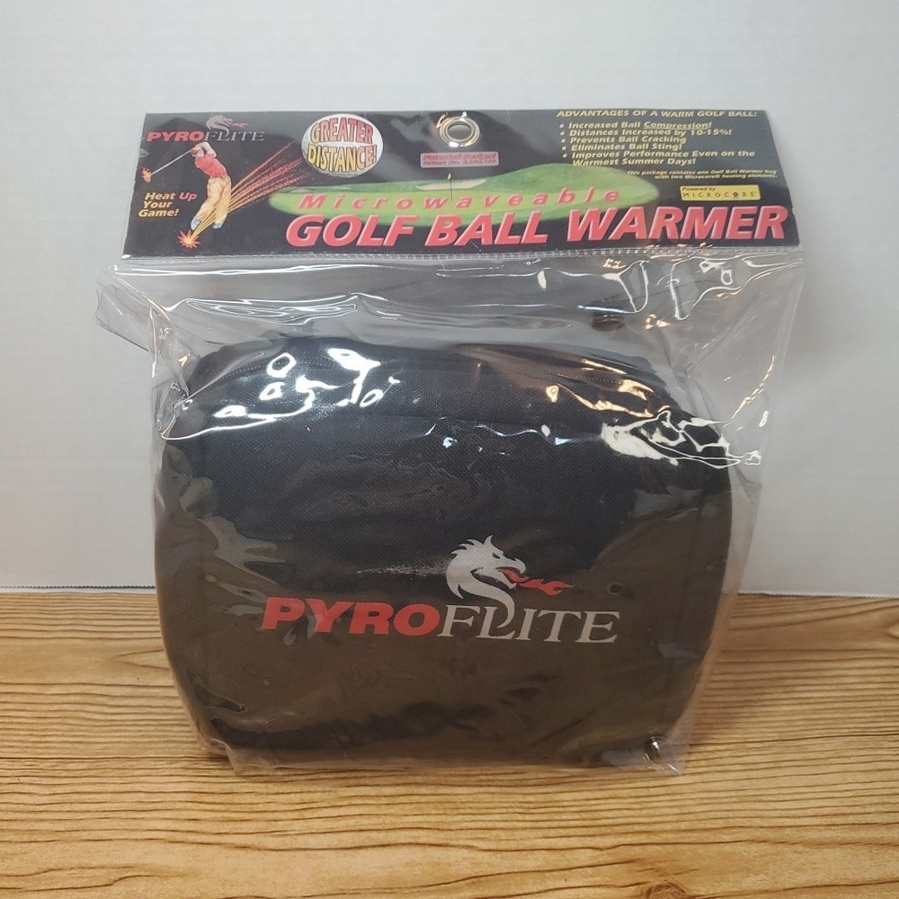RARE! PyroFlite Microwavable Golf Ball Warmer Bag Pyro-Flite Microcore NEW