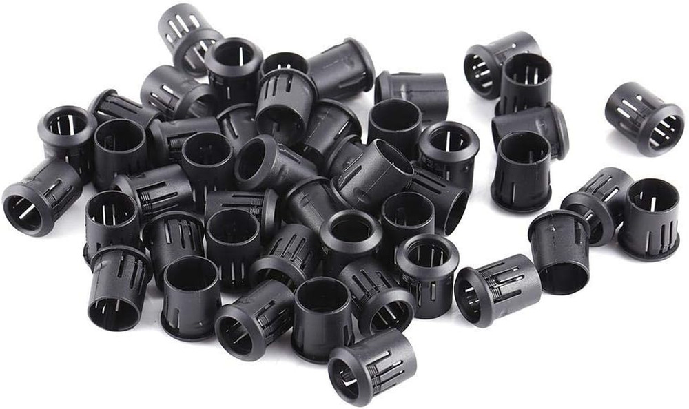 50-Pack Black Plastic Clips for 3mm to 10mm LED Holders