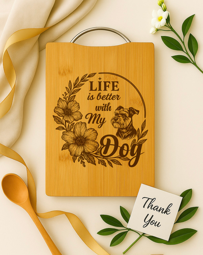 Custom Engraved Bamboo Cutting Board Dog Lover Christmas Gift – Schnauzer