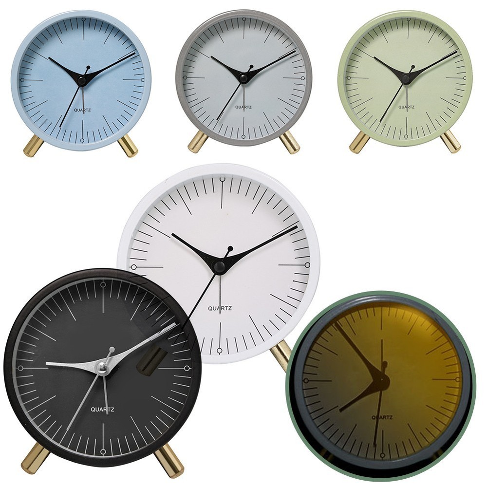 Sleek Desktop Quartz Alarm Clock Featuring Soft Night Light Functionality