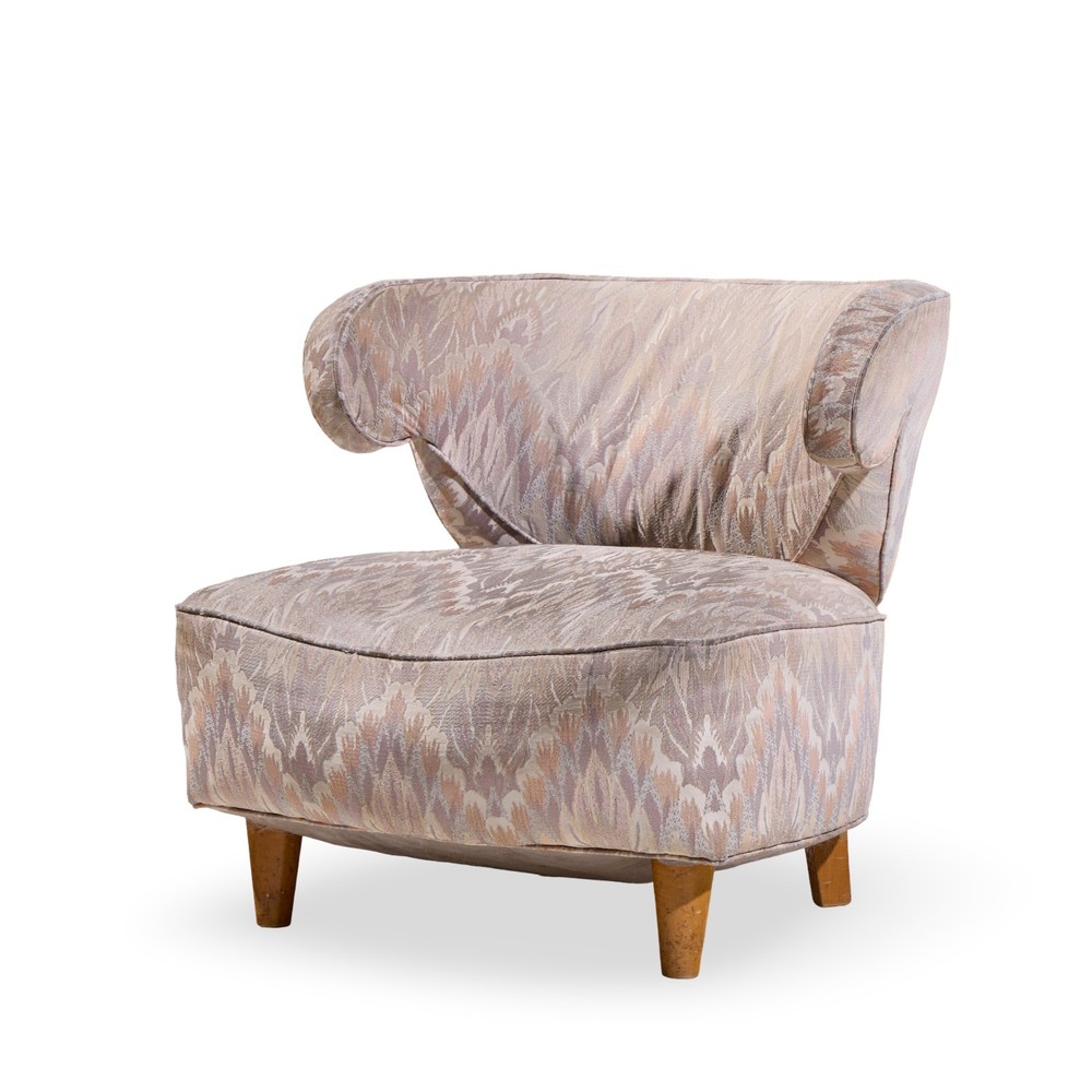 Paul Laszlo Mid Century Scroll Lounge Chairs - Pair