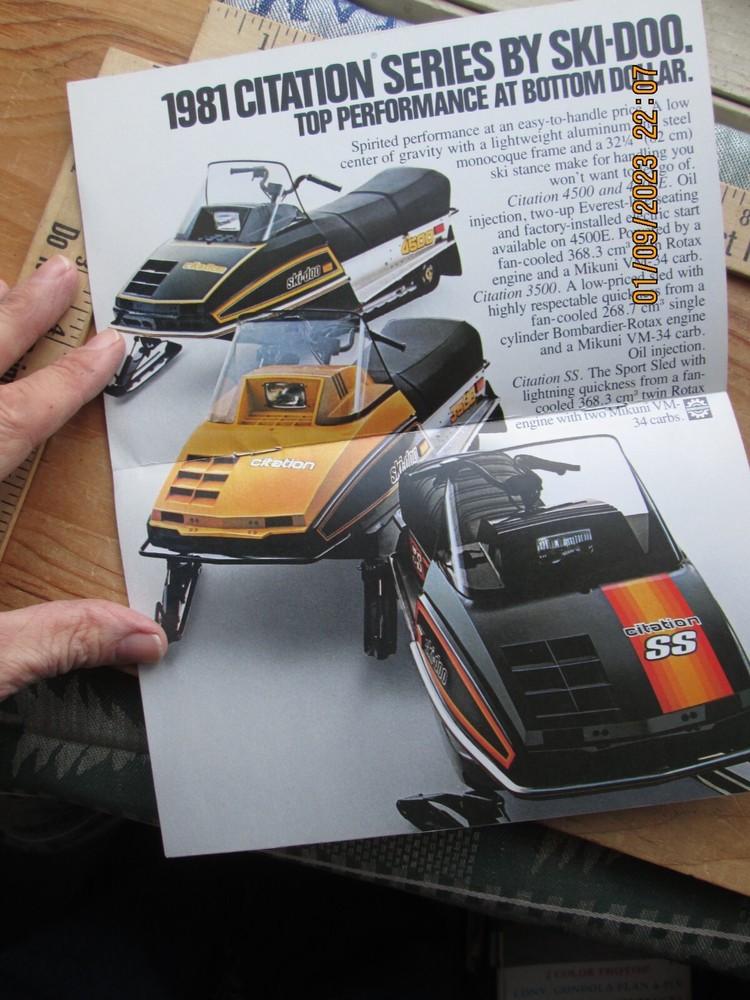 1981 Ski-doo nothing else will doo brochure
