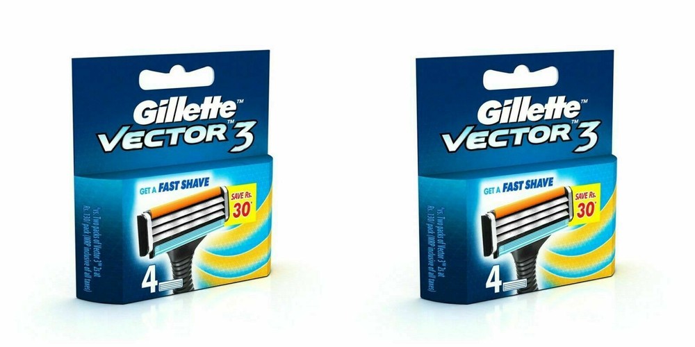 Gillette Vector3 Blades ft Sensor 3 Razor Replacement Refill Cartridge Shaver