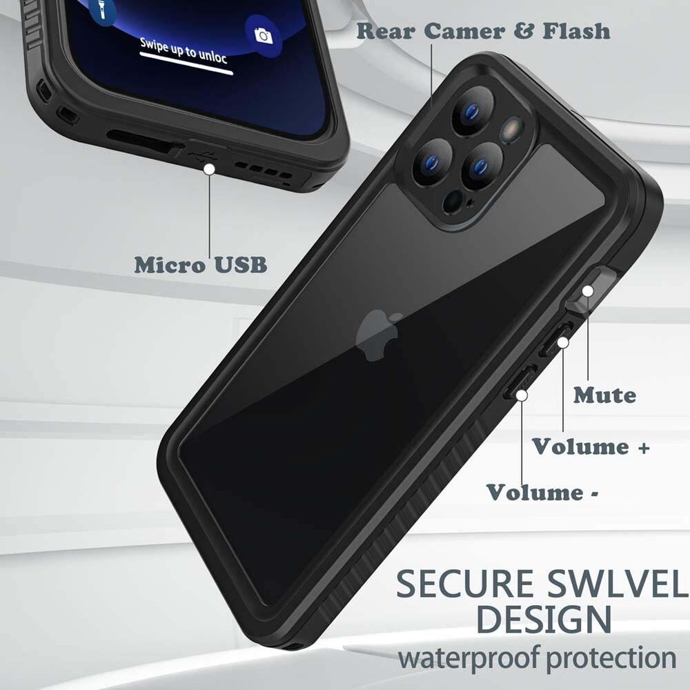Waterproof Case Cover For iPhone 15/ 14 Pro Max Plus Shockproof Screen Protector