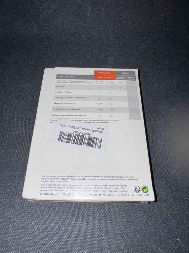 Microsoft Office Home & Student 2016 English Windows Software - Eurozone