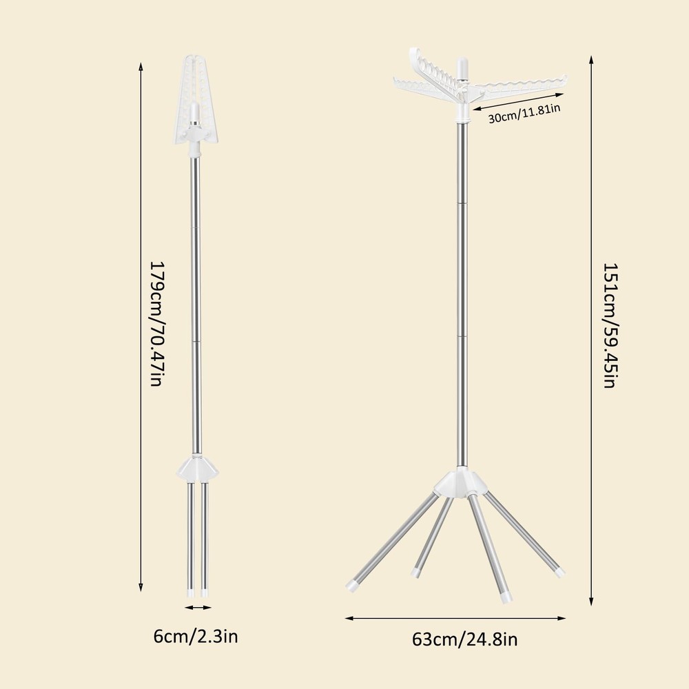 Clothes Drying Rack, Foldable Drying Rack Clothing, Laundry Drying Rack, 59-I...