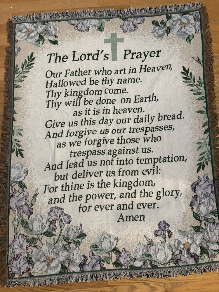 LORD'S  PRAYER TAPESTRY THROW (SHIPS FREE!)