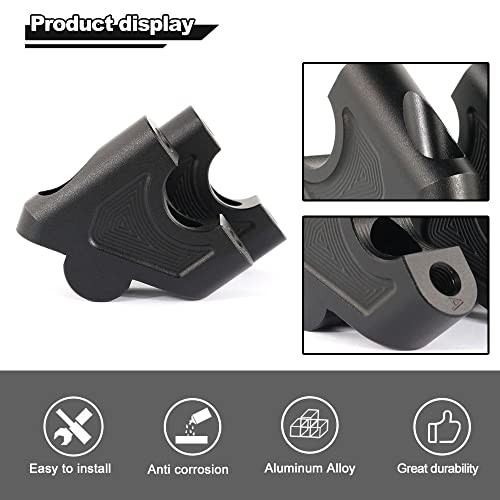 Motorcycle Handlebar Risers, 7/8" 22mm Offset Handlebar Risers Mount Black