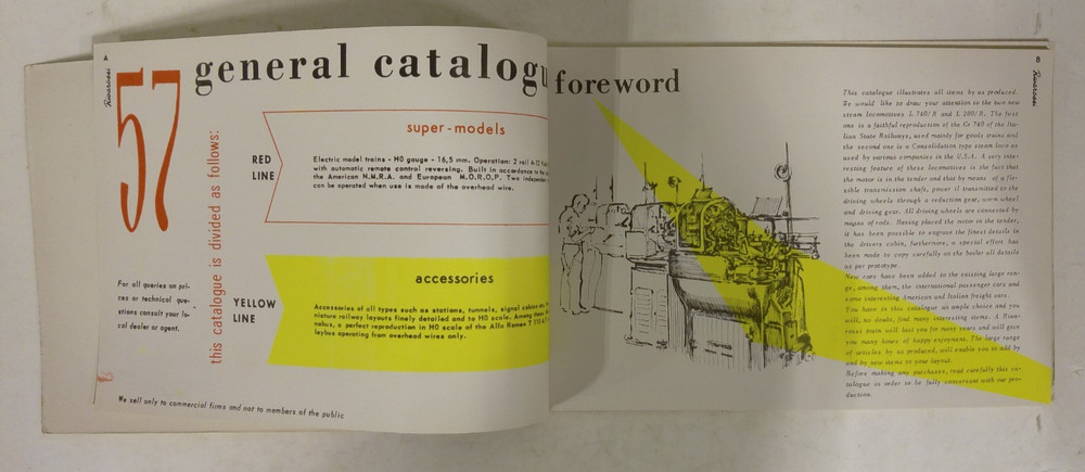 Rivarossi HO Scale 1957 General Catalog
