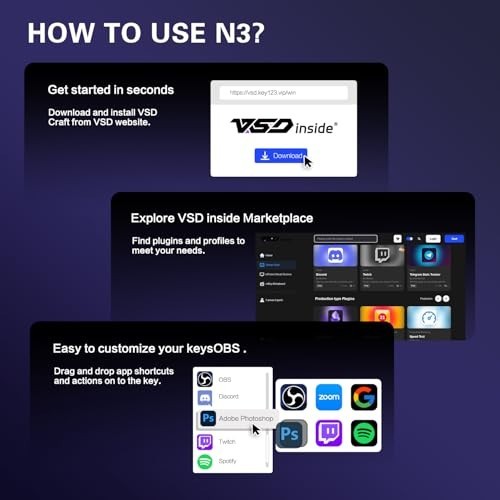 Customizable Stream Controller Deck - 12 Macro Keypad for OBS, Twitch, YouTube -