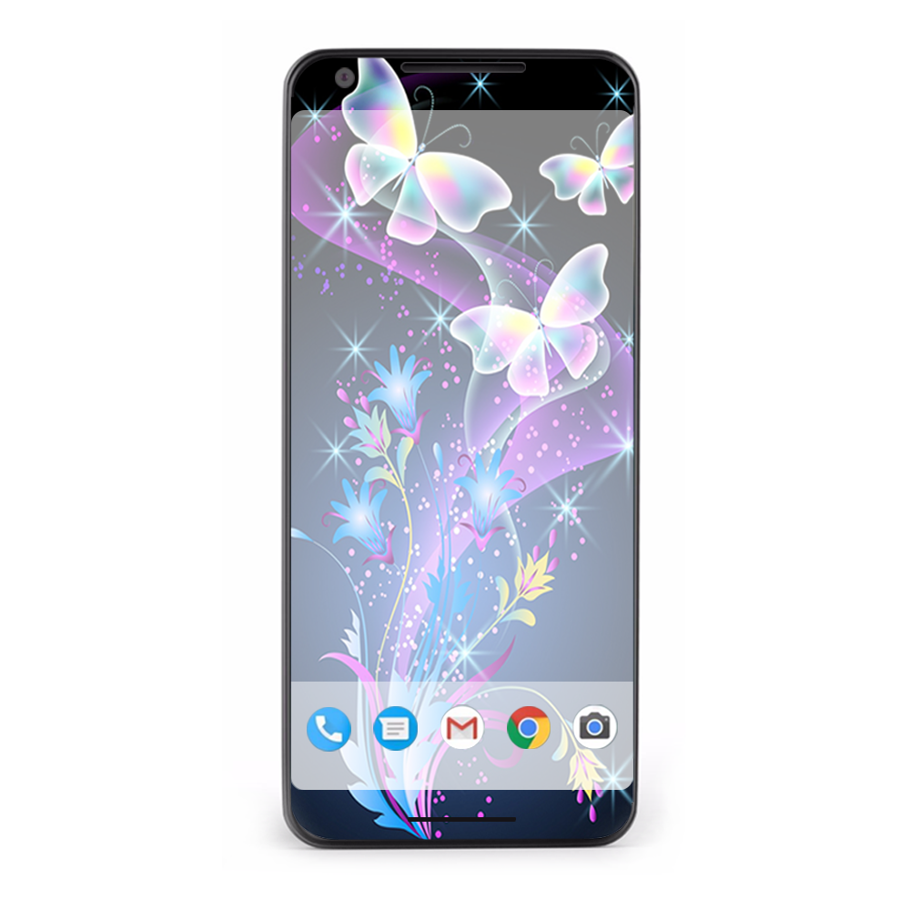Google Pixel 2 Skins Decal Wrap glowing butterflies in flight