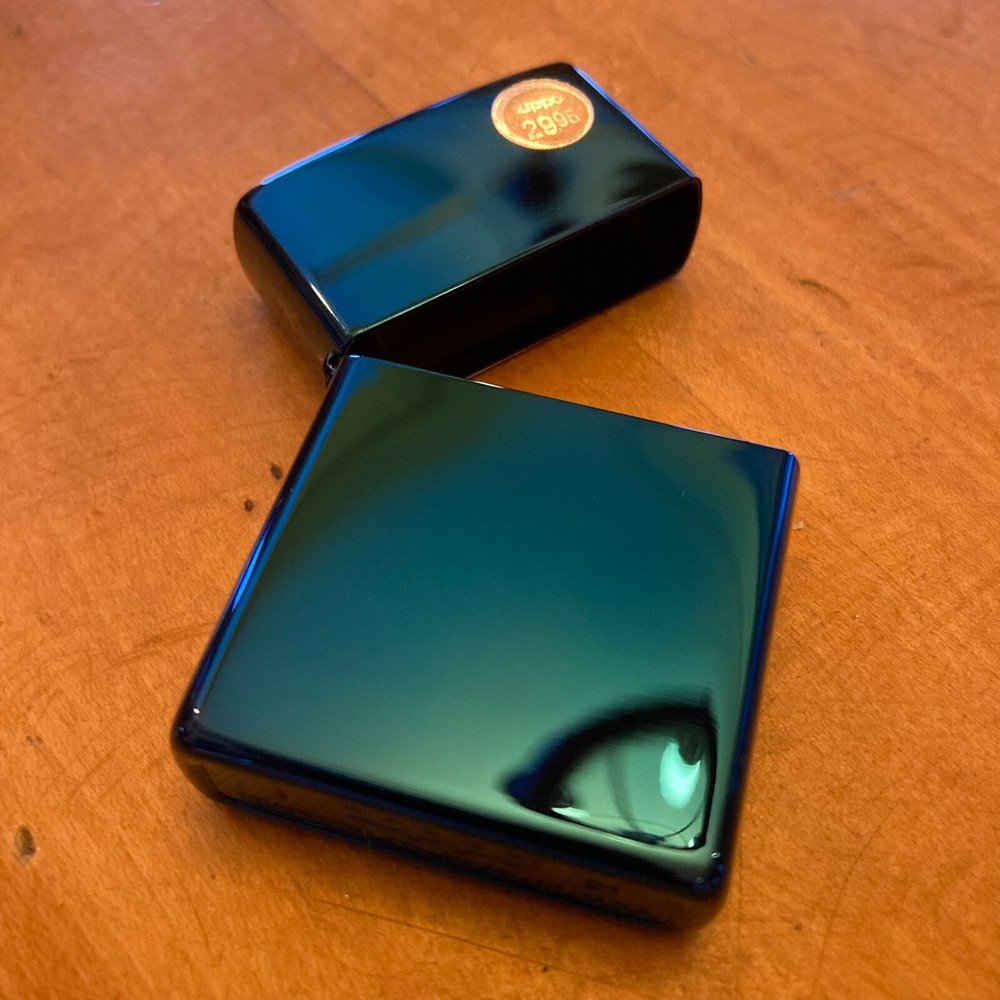 Genuine Zippo Sapphire Blue windproof Lighter CASE ONLY No Insert/Box