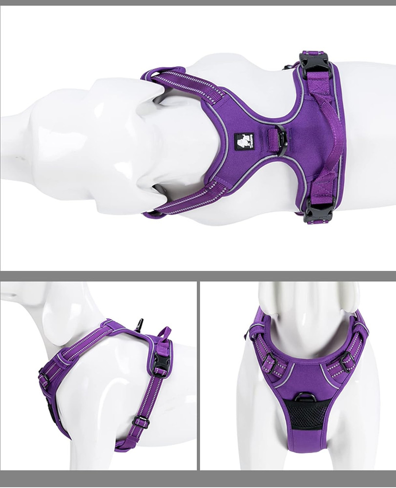 Adjustable No-Pull Dog Harness Reflective Pup Vest Harnesses Comfortable Control