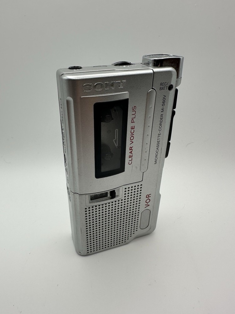 Sony Microcassette-Corder M-560V VOR Silver Handheld Voice Plus Recorder