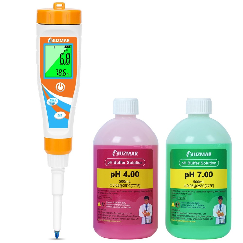 500ml Tester pH 7.00/4.00 Buffer Solution Each and Digital Meter