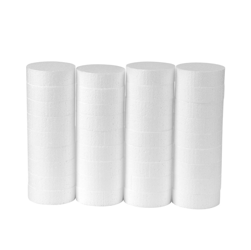 3 Inch Foam Circles for 36-Pack 1 Inch Thick Crafts Polystyrene Circles for D...