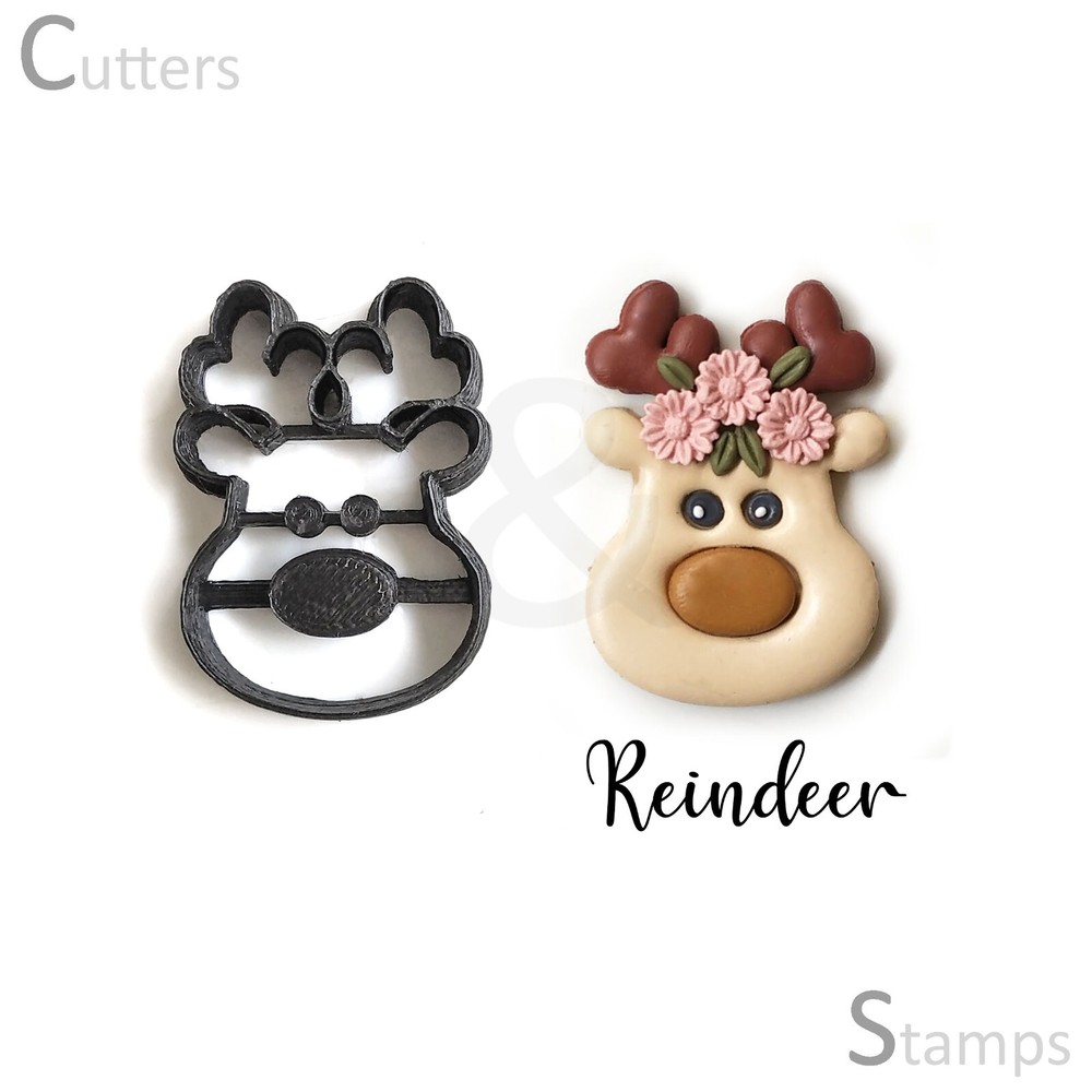 REINDEER Polymer Clay Cutter | Christmas Shape Cutter