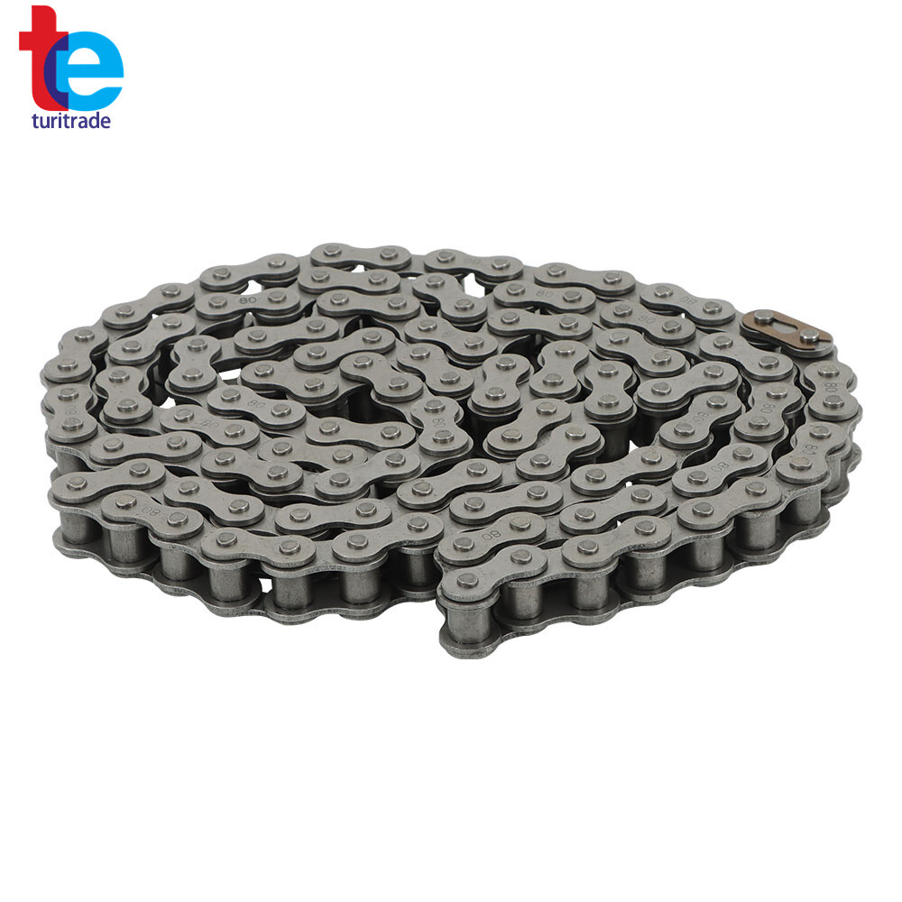 #80 Heavy Duty Roller Chain × 10 Feet With 1 Connector