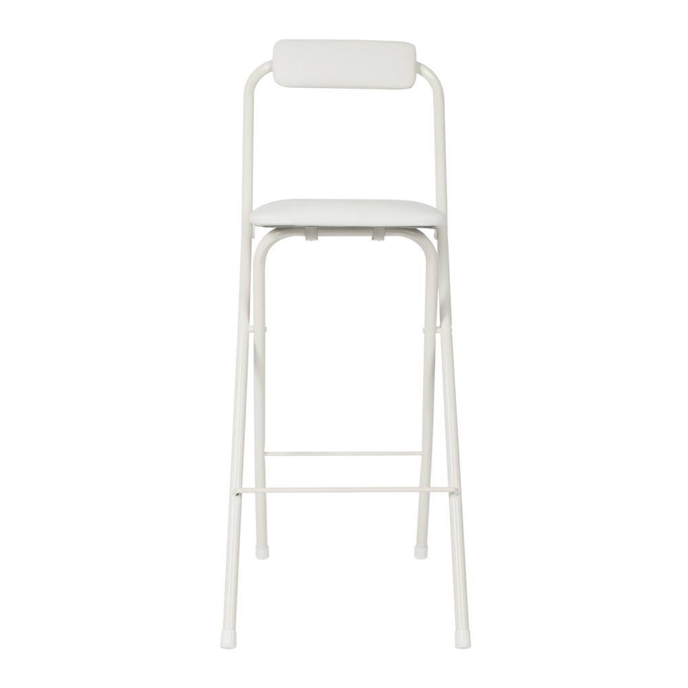 Foldable Bar Chair with Backrest, Portable Tall Folding Stool for Any Space