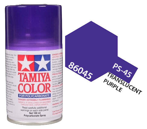 Tamiya 86045 PS-45 Translucent Purple Polycarbonate Spray Paint 100ml - US