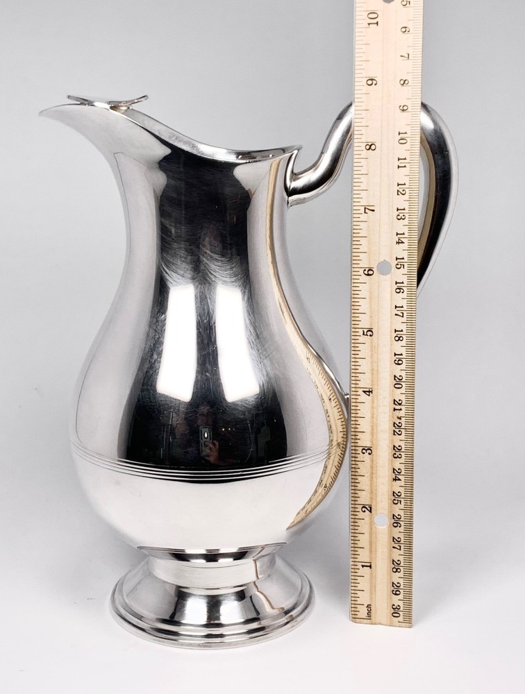 Footed Pitcher Silverplate Vintage marked WA India
