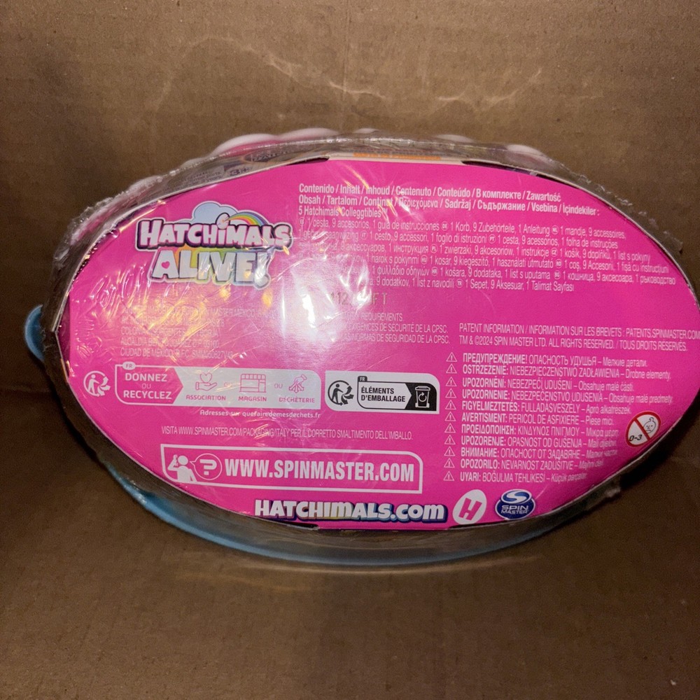Hatchimals Alive, Neon Rainbow Spring Basket Toy NEW