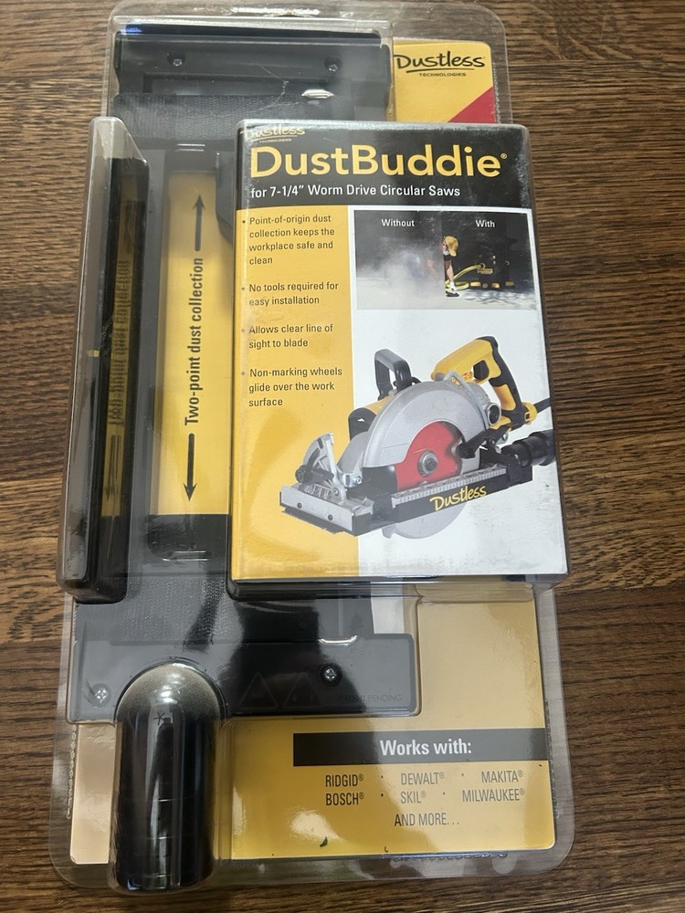 Dustless Technologies DustBuddie for 7 1/4" Worm Drive Circular Saws New