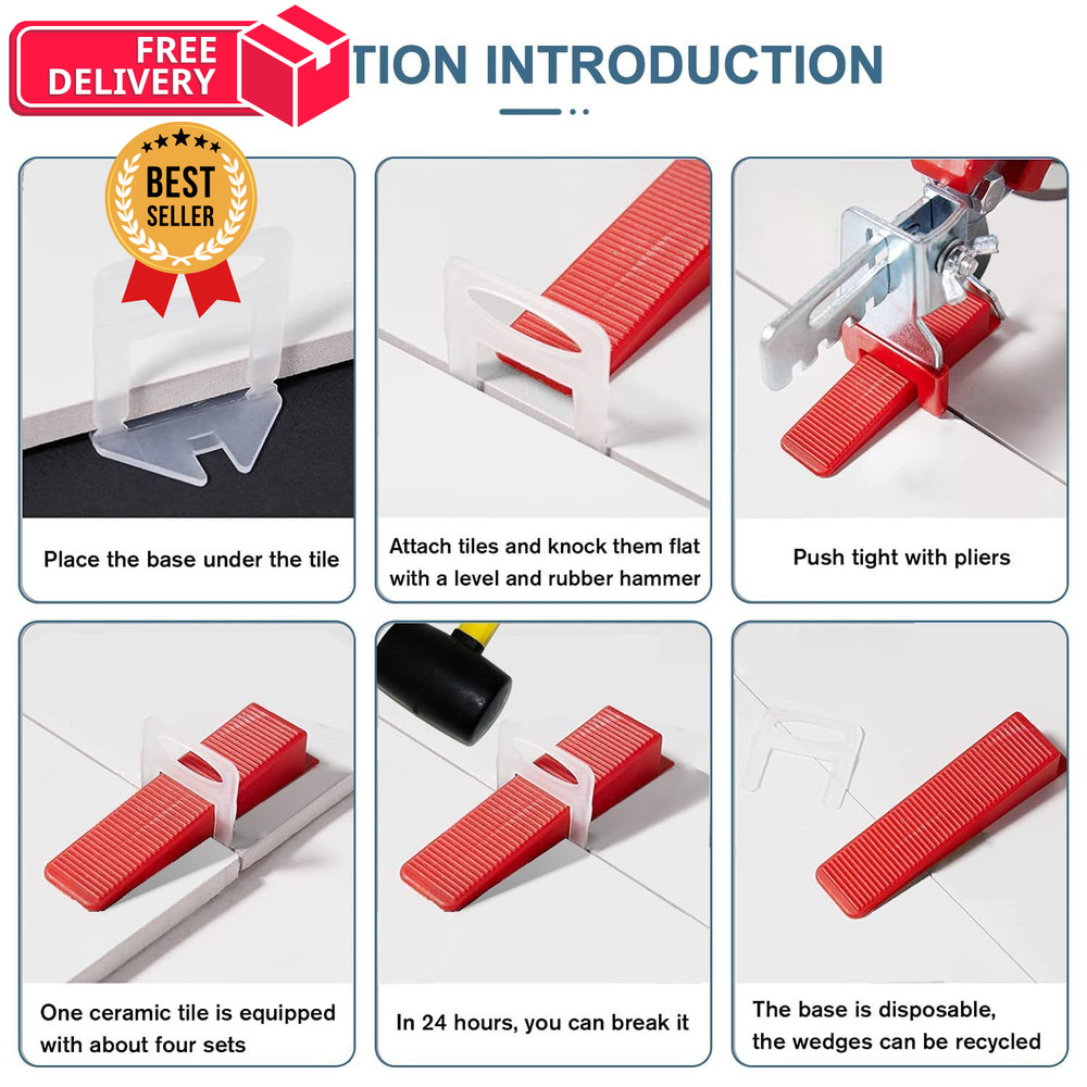 Tile Leveling System Clips 1/16" 2000 tile clips, 2000-tile