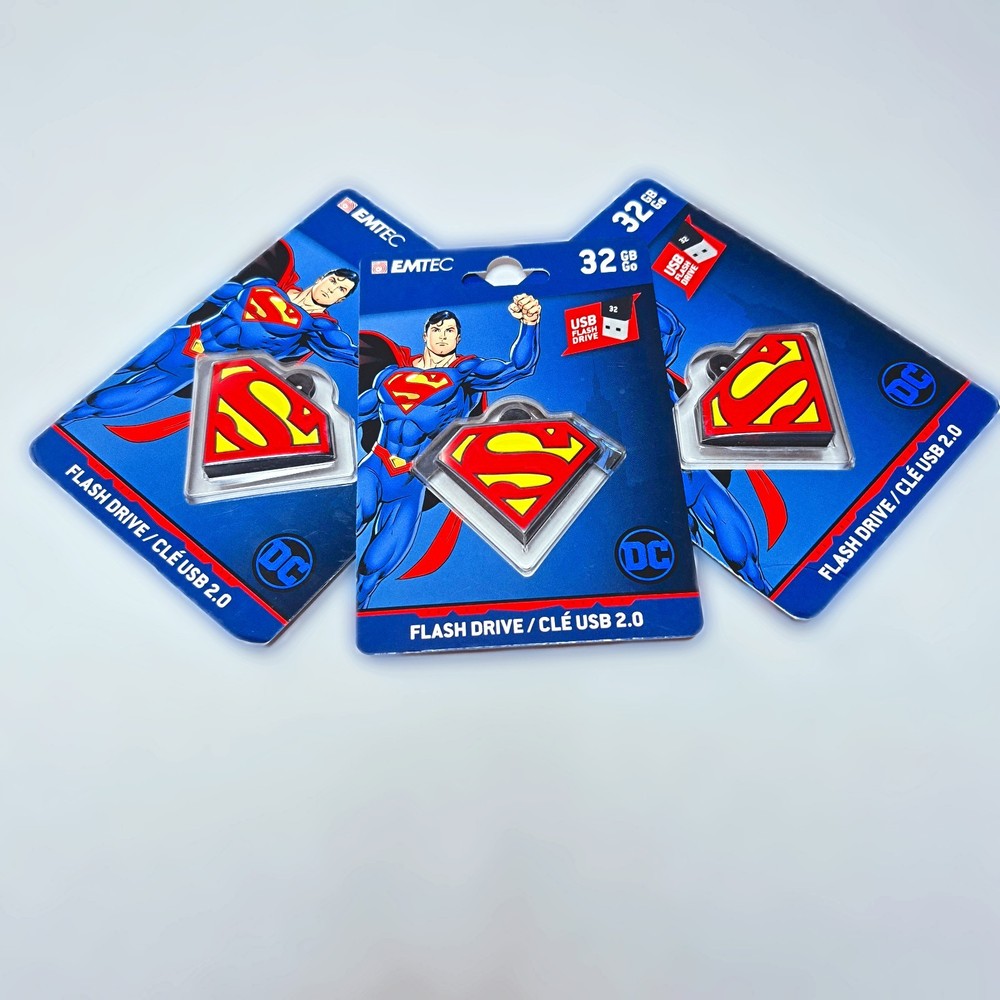 Superman USB Flash Drive Bundle - EMTEC 32GB DC Comics Classics - Free Shipping