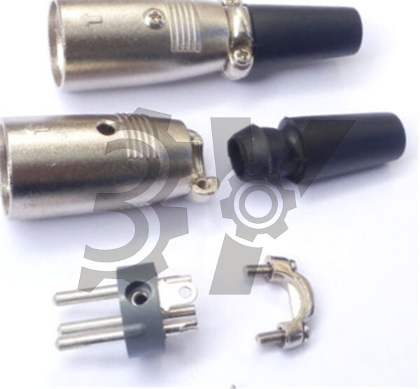 1PCS XLR Male 3-pin Plug MicrophPatch Connector NEW