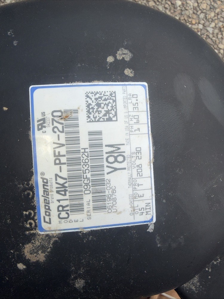 Copeland CR14K7-PFV-270 Compressor USED **TESTED**