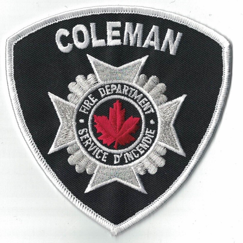 Coleman Fire Dept. Canada Firefighter Patch